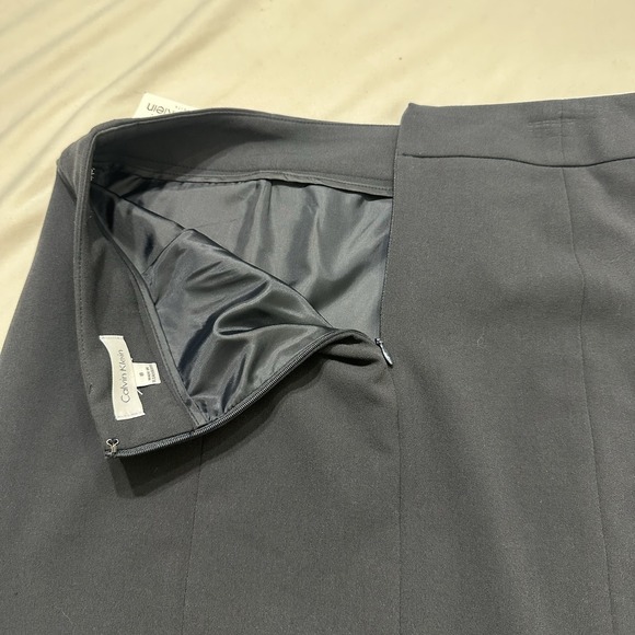 Calvin Klein Womens Navy Pencil Skirt Size 8 Knee Length Lined NWT - Picture 9 of 11